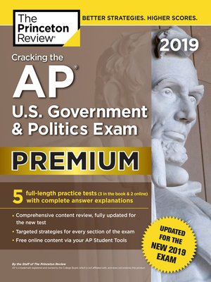 cover image of Cracking the AP U.S. Government & Politics Exam 2019, Premium Edition
